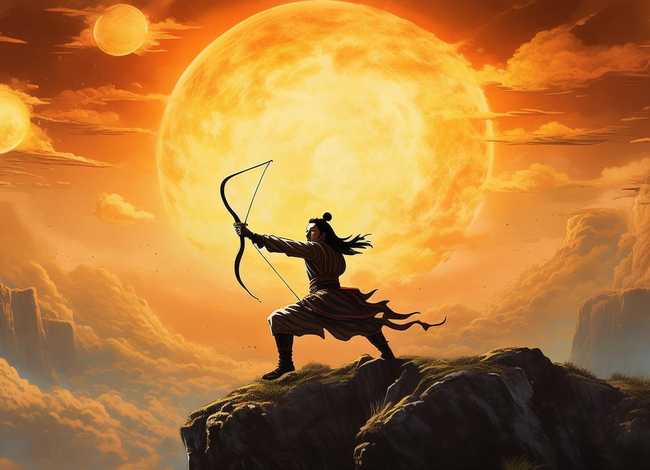 后羿射日绘本故事 【文学名著·绘本】中国民间故事《后羿射日》 后羿射日绘本故事 【文学名著·绘本】中国民间故事《后羿射日》