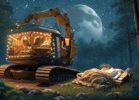 挖土机故事睡前故事 - 给女友讲睡觉的童话故事大全【四篇】