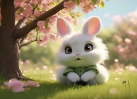 少儿故事小白兔，桃树下的小白兔的故事内容