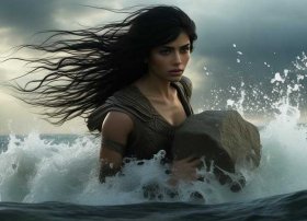 神话故事图片插图，中国经典神话故事-精卫填海