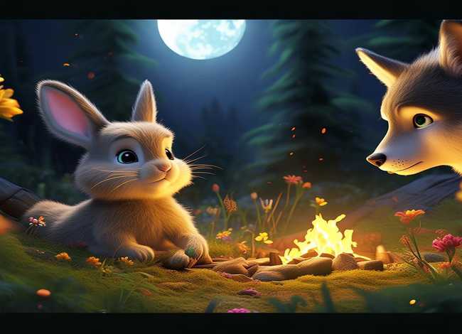 儿童故事兔子和大灰狼；小兔子和大灰狼的故事睡前故事 关于小兔子和大灰狼的故事睡前故事