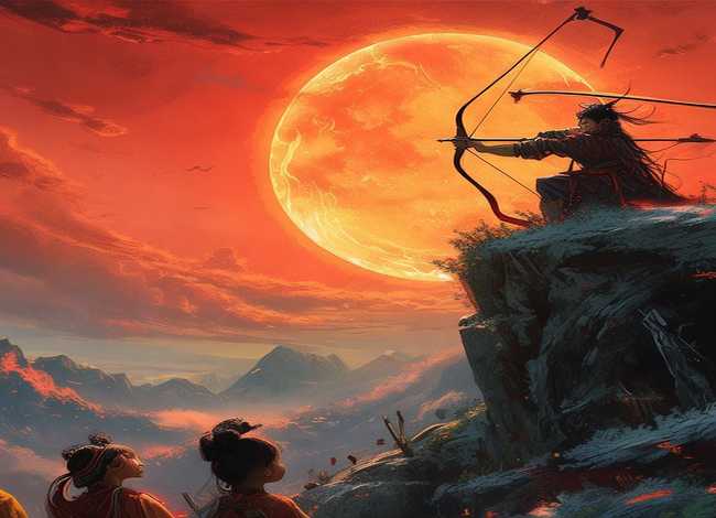 后羿射日儿童绘本；【文学名著·绘本】中国民间故事《后羿射日》