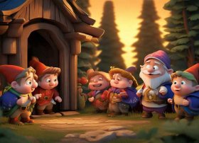 小矮人的简单故事、七个小矮人和王子的故事