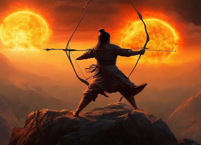 少儿故事后羿射日，《后羿射日》的故事