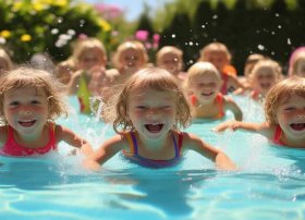 儿童画童趣（创意儿童画赏析——快乐游泳,清凉一夏!）