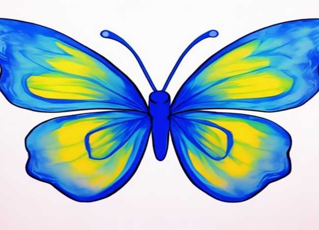 儿童蝴蝶简笔画打印（蝴蝶怎样画,简笔画,4岁画的）