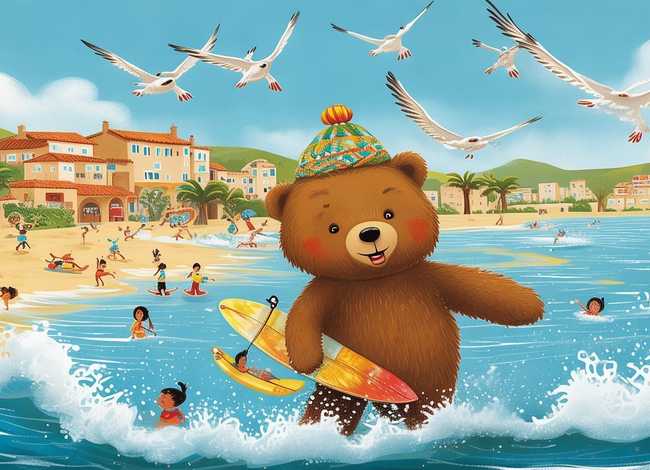 西班牙儿童活动书 《小棕熊去度假》中,都讲了些什么内容