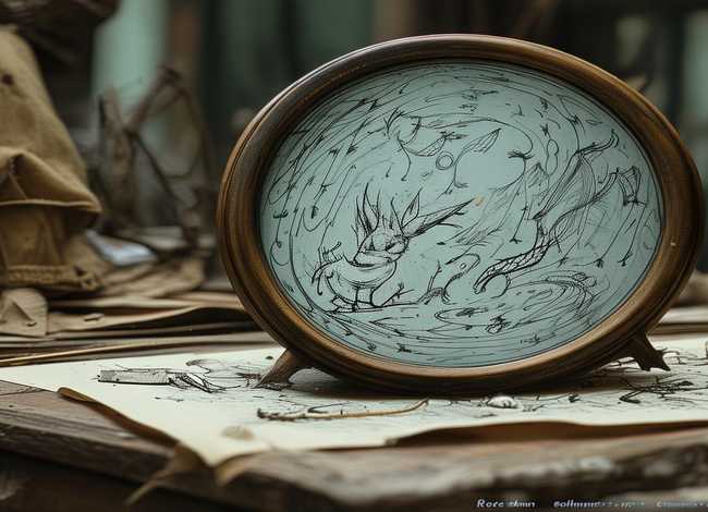 奇怪的镜子故事简笔画;寓言故事的图片简笔画 奇怪的镜子故事简笔画;寓言故事的图片简笔画