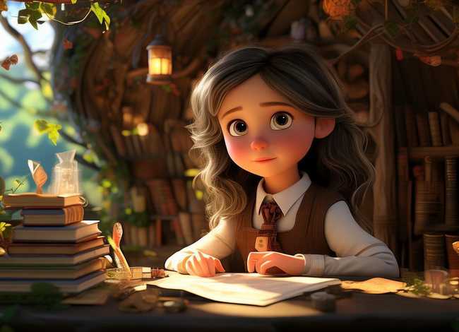 儿童故事插画人物图片 树屋插画-人物JK罗琳告诉你如何把孩子培养成写作界的高手