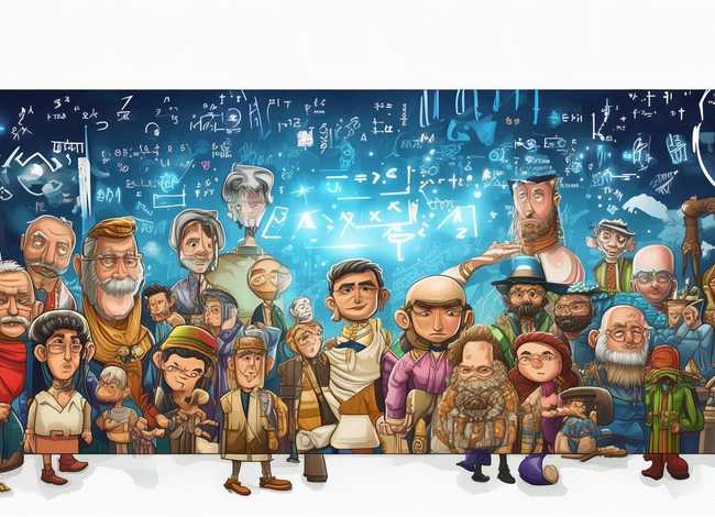 数学故事漫画配图 六十年来的数学发展史 图片 漫画