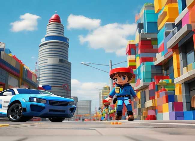 警车警察抓小偷儿童故事 - 古迪城市警察系列9320警察总局积木推荐