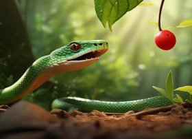 小蛇饿了故事 - 好饿的小蛇后面还会发生什么事