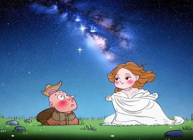 幼儿故事连环画简笔画；牛郎织女初见连环画(简)