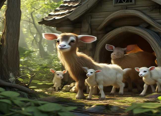 山羊和狼的故事儿童（格林童话故事-狼和七只小山羊）
