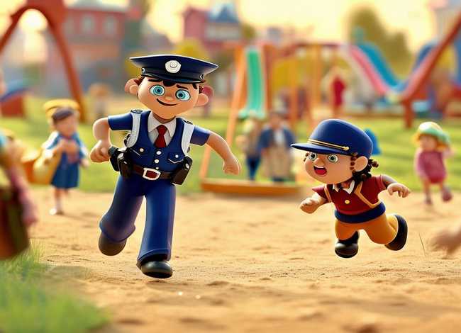 警察抓小偷的儿童故事在线听，童年的游戏 作文