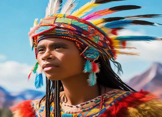 印第安人图片儿童画；《少儿画苑》儿童画赏析—别具一格的异域风情人物画!