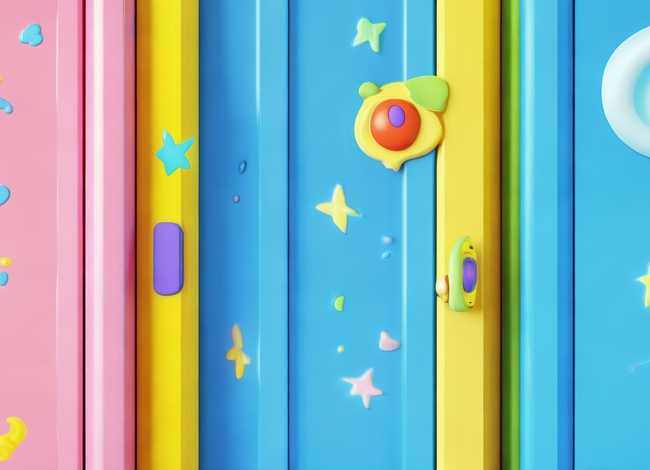 儿童衣柜卡通画，儿童衣柜门什么颜色好