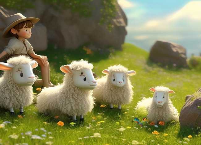 儿童故事三只羊原版 - 牧羊儿童话与传说