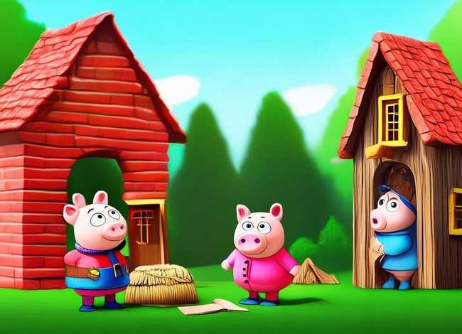 儿童故事三只小猪ppt免费下载 - 中班故事教案-三只小猪