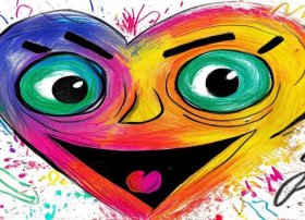 惊讶的表情简笔画涂鸦 幼儿4～6岁涂鸦漂亮简笔画实爱心