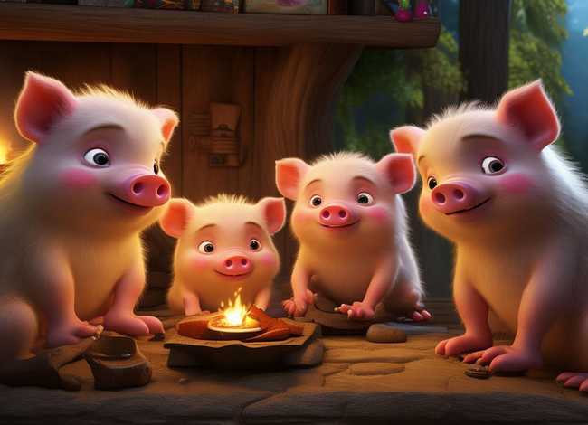 关于小猪的可爱故事（三只小猪故事完整原文）