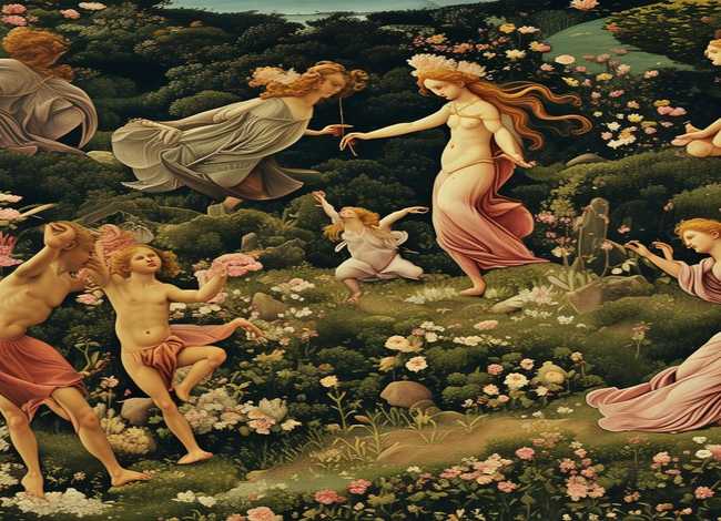 春天故事绘画，意大利文艺复兴时期画家波提切利的名画《春》,讲诉了什么样的故事