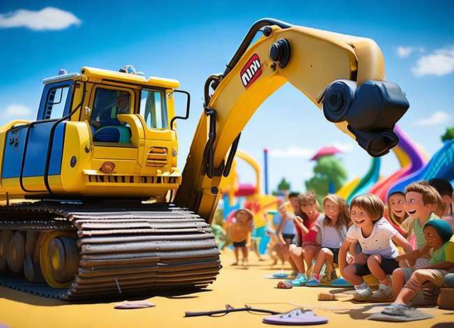 讲挖土机故事；亲子故事表演文稿