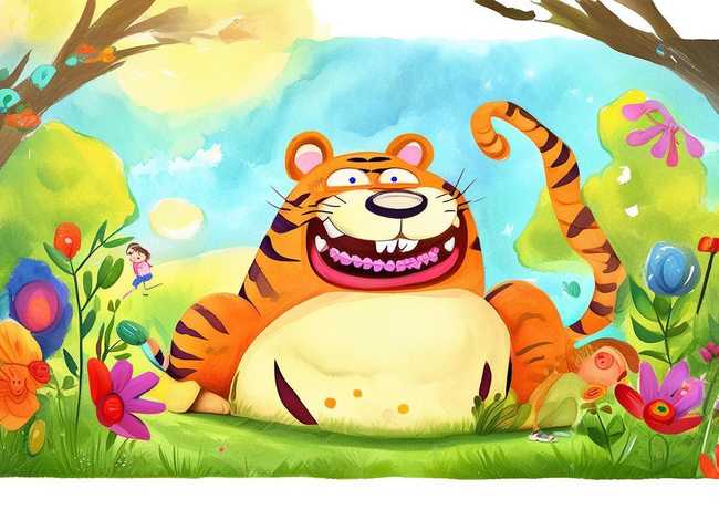 瘪嘴老虎文字版、四年级童话故事巜没牙齿的老虎