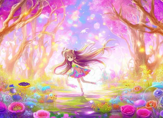 颜色小精灵儿童绘本故事；米雅的精灵王国阿莫主角