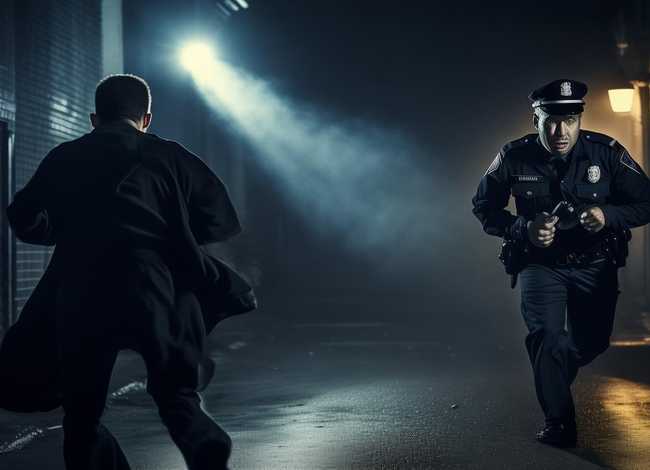 警察抓小偷的故事文字版；求翻译!!!