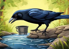 少儿故事乌鸦喝水视频 少儿英语故事 乌鸦喝水