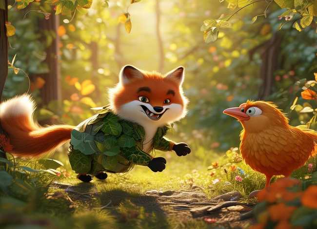 狐狸偷鸡故事完整版；睡前的童话故事