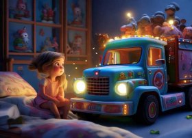 大卡车的故事儿童故事，睡前故事哄女朋友300字左右