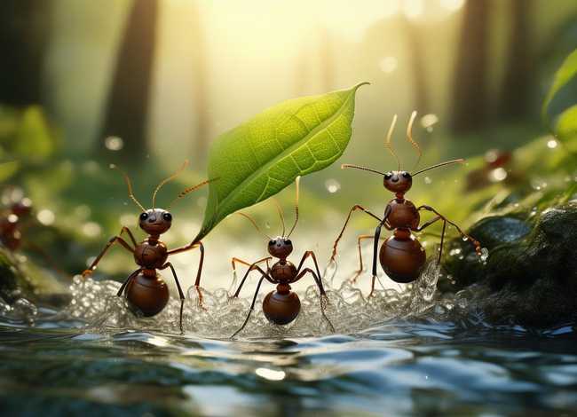 蚂蚁过河的故事告诉我们什么道理，看图写话蚂蚁过河怎么写