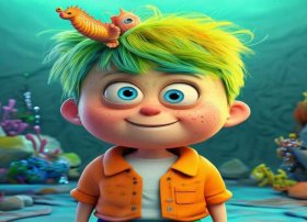 海绵宝宝儿童画图片，9岁儿童可似画什么样的漫画人物