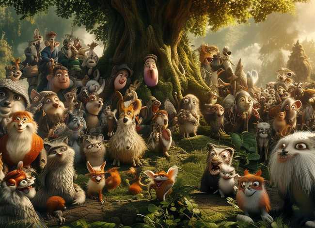 适合多角色表演的故事 - 角色多的寓言故事,急用!