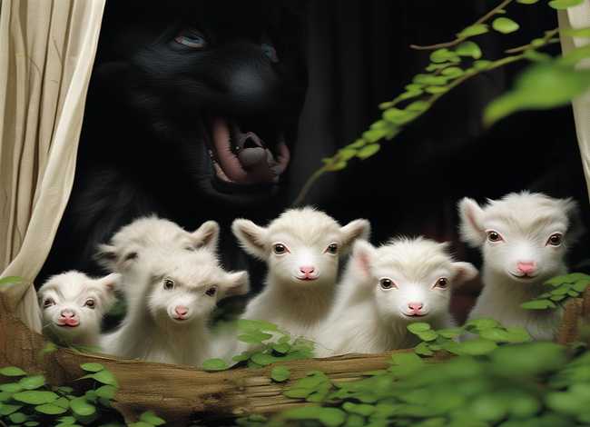 狼和七只小山羊视频故事、经典外国童话故事之一狼和七只小山羊