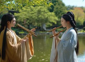 成语典故画画、双管齐下成语典故