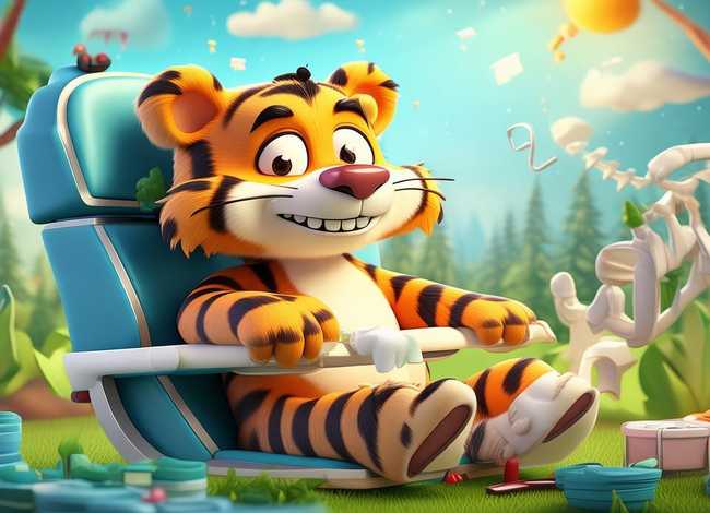儿童故事老虎拔牙图片 - 老虎拔牙的故事告诉小朋友什么道理