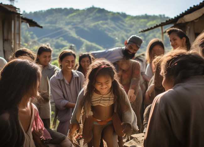 帮助贫困山区的感人故事、关于一些人无私帮助贫困残疾儿童的感人故事 要有图片