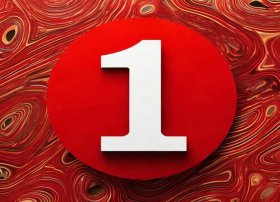 关于数字的图片素材、艺术字红色圆圈数字1