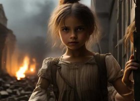 女孩儿童公主故事视频 外国电影,好像是战争时期女孩被父亲送去孤儿院,与里面