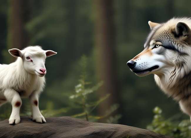 小山羊和狼的道理 - 狼和小山羊故事 小山羊和狼的道理 - 狼和小山羊故事