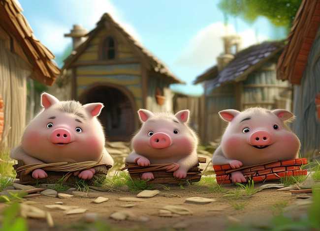 寓言故事图片配图加故事(中国寓言故事三只小猪的文字和图片) 寓言故事图片配图加故事(中国寓言故事三只小猪的文字和图片)