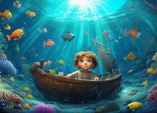 海底世界幼儿绘本故事，绘本故事《海底的秘密》 英文名字-Flotsam