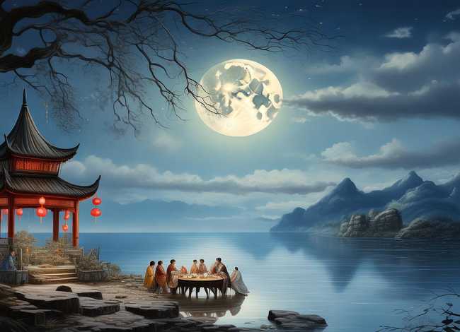 有关月亮的7字古诗 - 关于中秋节的诗句李白写的七言