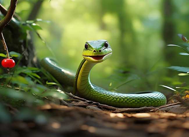 小蛇饿了故事 - 好饿的小蛇后面还会发生什么事