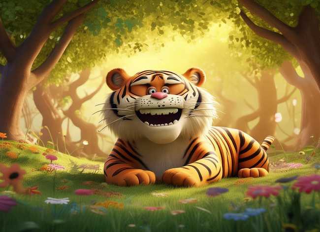 儿童故事3-6岁动画瘪嘴老虎 故事没有牙齿的大老虎的内容