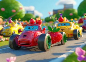 水果汽车大赛绘本故事图片，适合1 岁宝宝听的故事有哪些