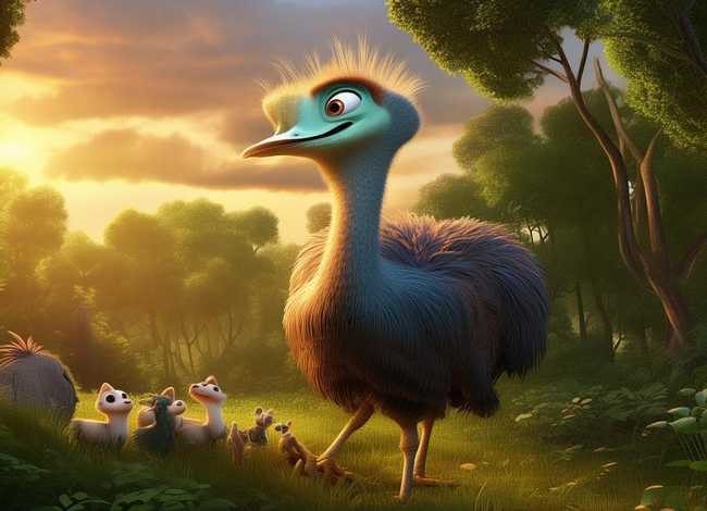 鸵鸟的小故事（关于鸵鸟的睡前故事-骄傲的森林鸵鸟）